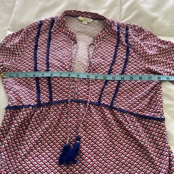 Boden 3/4 length sleeve embellished boho style peasant top 8R - Picture 3 of 9